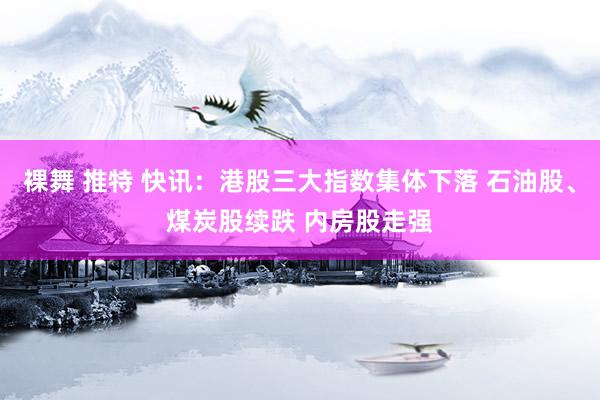 裸舞 推特 快讯：港股三大指数集体下落 石油股、煤炭股续跌 内房股走强