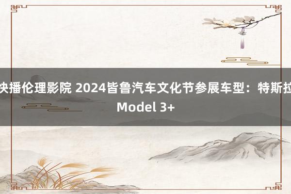 快播伦理影院 2024皆鲁汽车文化节参展车型：特斯拉Model 3+