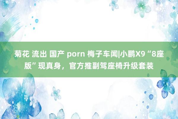 菊花 流出 国产 porn 梅子车闻|小鹏X9“8座版”现真身，官方推副驾座椅升级套装