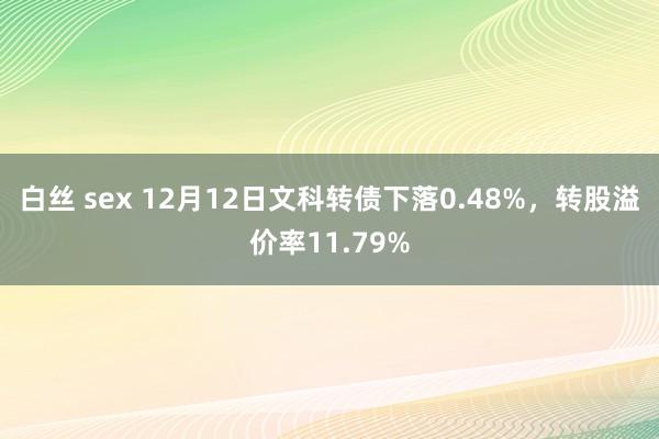 白丝 sex 12月12日文科转债下落0.48%，转股溢价率11.79%