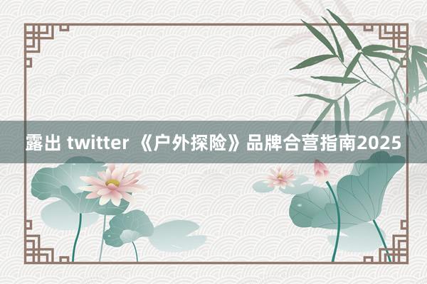 露出 twitter 《户外探险》品牌合营指南2025