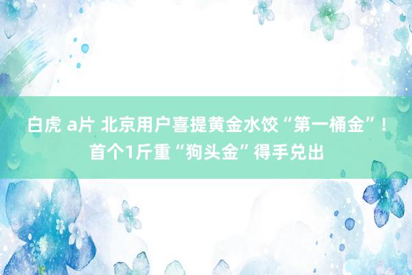 白虎 a片 北京用户喜提黄金水饺“第一桶金”！首个1斤重“狗头金”得手兑出